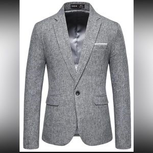 Men Single Button Flap Detail Blazer